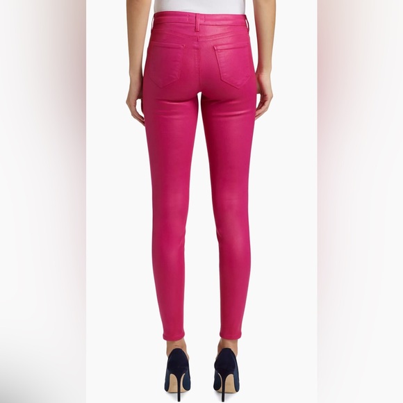 NWT L’AGENCE Margot HR Coated Rose Skinny Jeans,Size-30 - Picture 4 of 17
